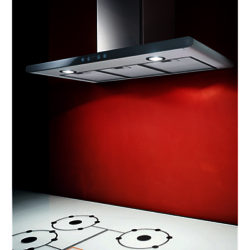 Elica Galaxy Chimney Hood, Stainless Steel/White Glass